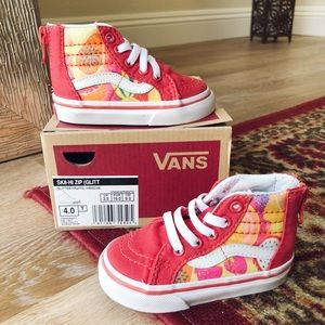 baby girl’s tutti fruiti vans size 4